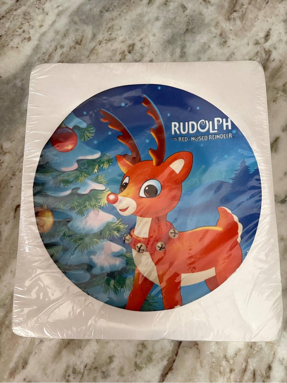 🍽️ Rudolph the Red-Nosed Reindeer Decorative Plate - Red & Blue NWT